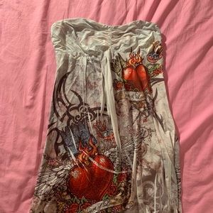 Strapless cover up dress for beach or day out